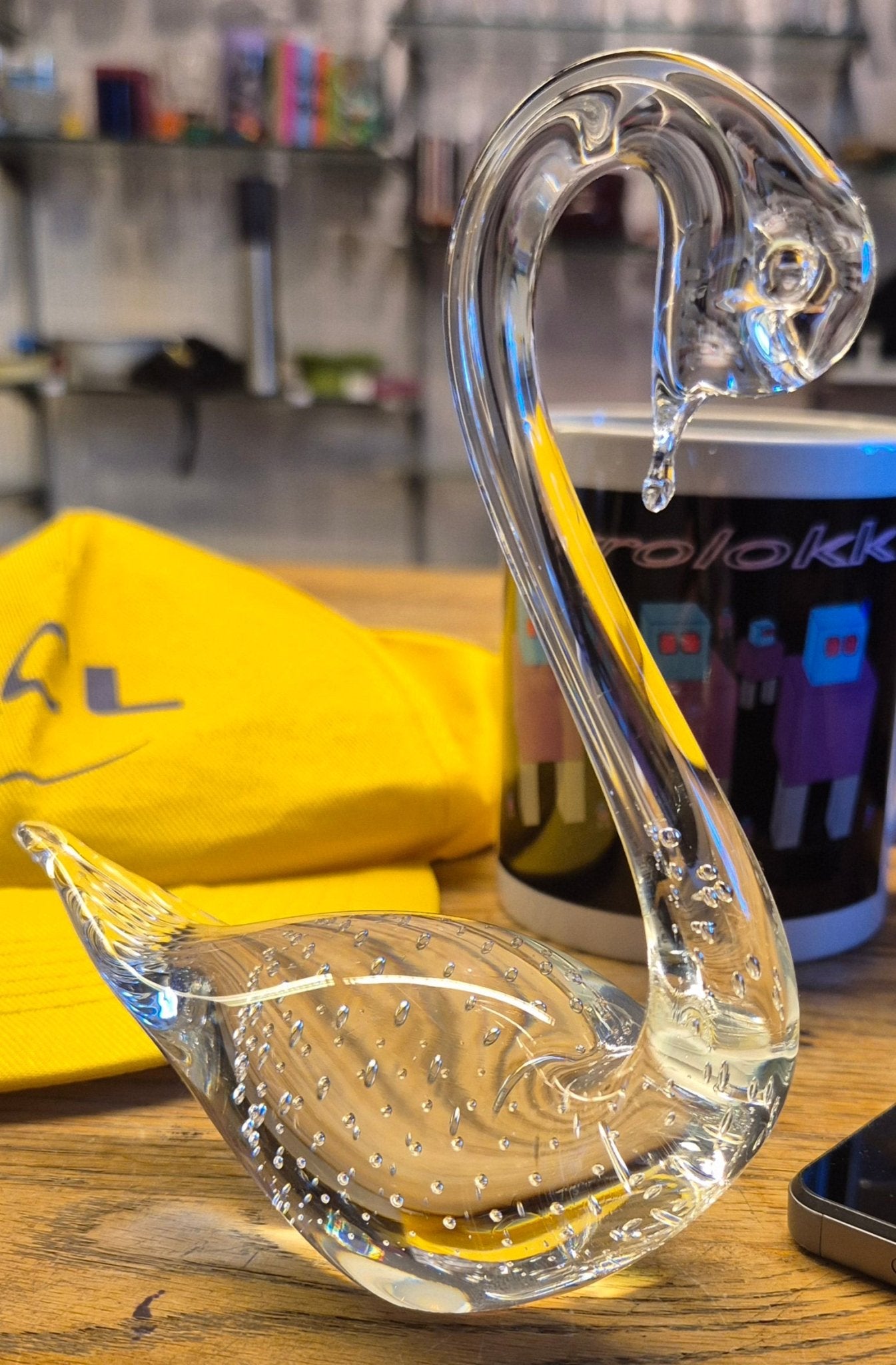 2 svaner i Glass - BØR BØRSONS BRUKTHANDEL