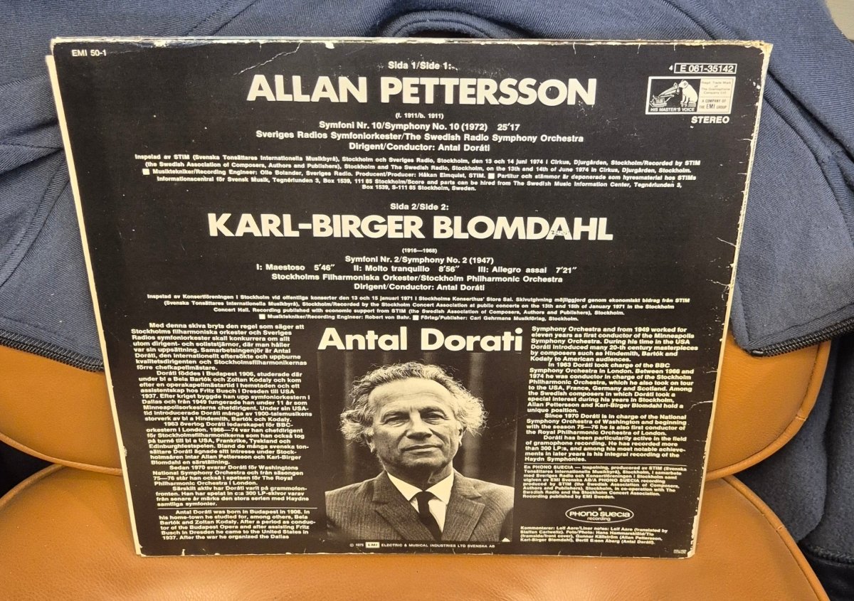 Allan Pettersson / Karl-Birger Blomdahl – Symfoni No 10 / Symfoni No 2 (LP) - BØR BØRSONS BRUKTHANDEL