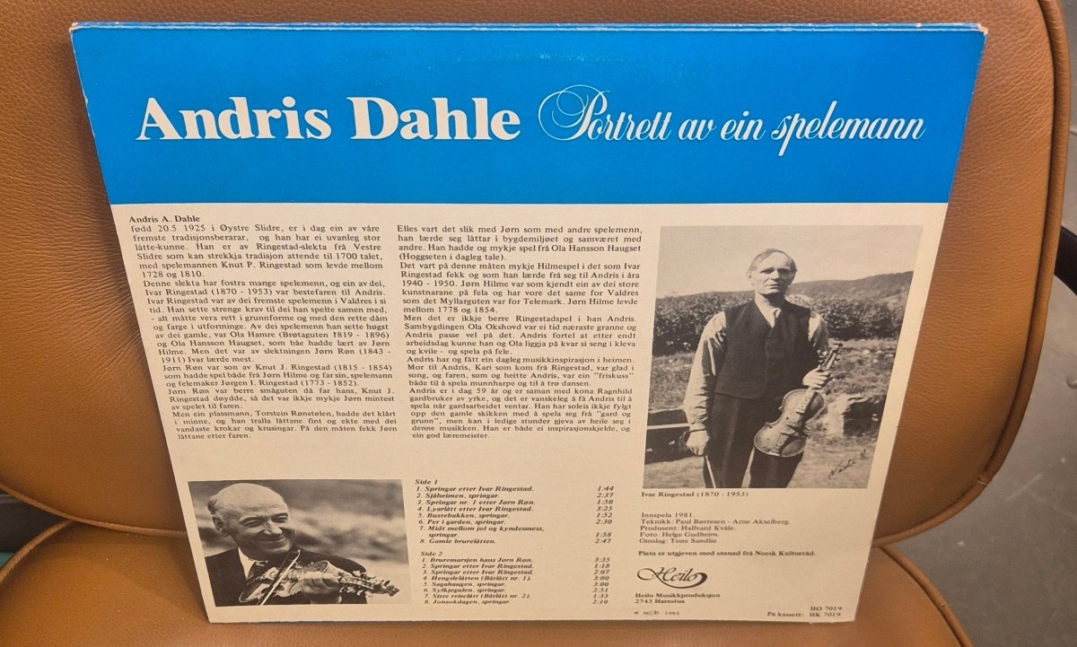 Andris Dahle - Portrett av ein spelemann (Vinyl LP) - BØR BØRSONS BRUKTHANDEL