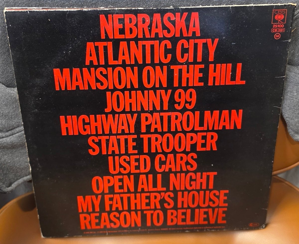 Bruce Springsteen – Nebraska LP 1982 CBS - BØR BØRSONS BRUKTHANDEL