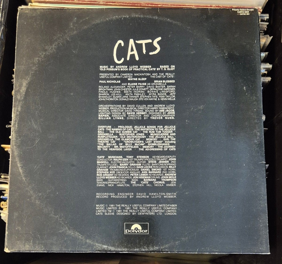 Cats - Andrew Lloyd Webber (Original London Cast Recording) 2LP - BØR BØRSONS BRUKTHANDEL