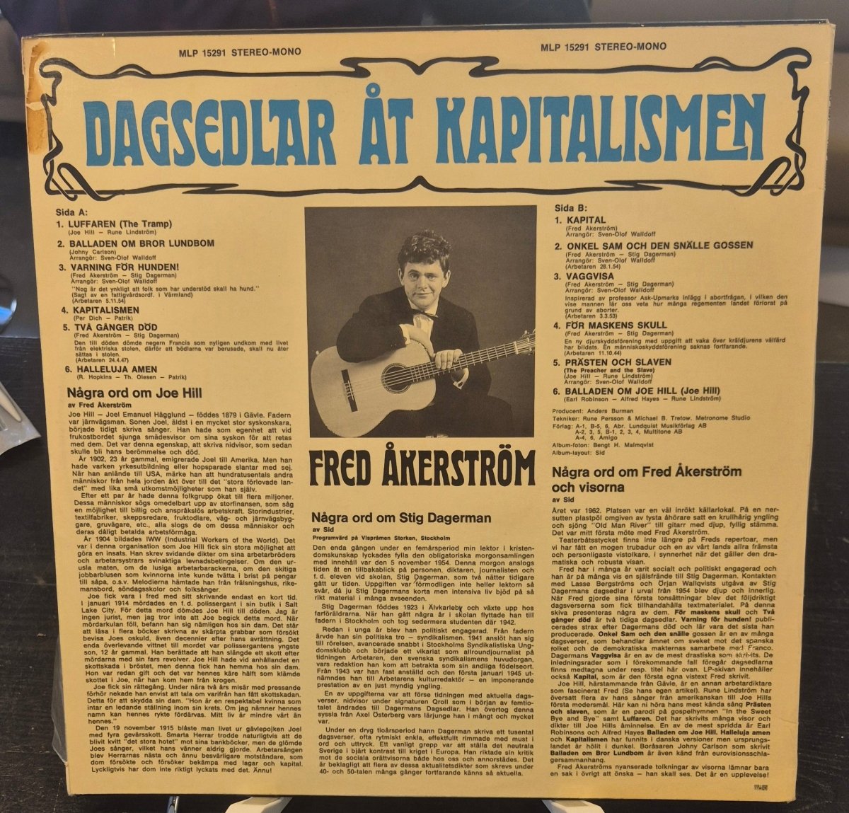 Fred Åkerström – Dagsedlar åt Kapitalismen - BØR BØRSONS BRUKTHANDEL