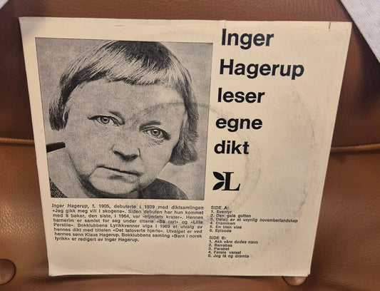 Inger Hagerup Leser Egne Dikt (7" Vinyl EP) - BØR BØRSONS BRUKTHANDEL