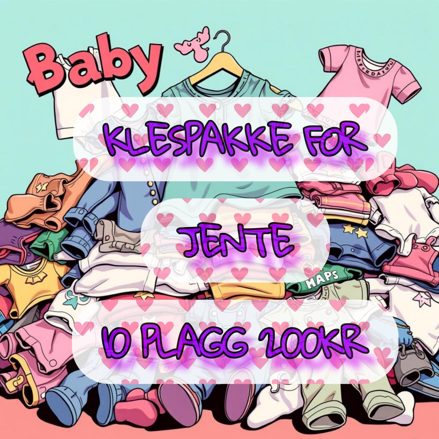 Klespakke Baby Jente 10plagg - BØR BØRSONS BRUKTHANDEL