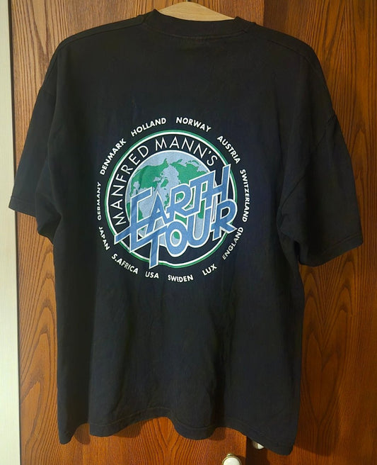 Manfred Mann's Earth Band - Earth Tour Vintage T-Skjorte 1991 - BØR BØRSONS BRUKTHANDEL