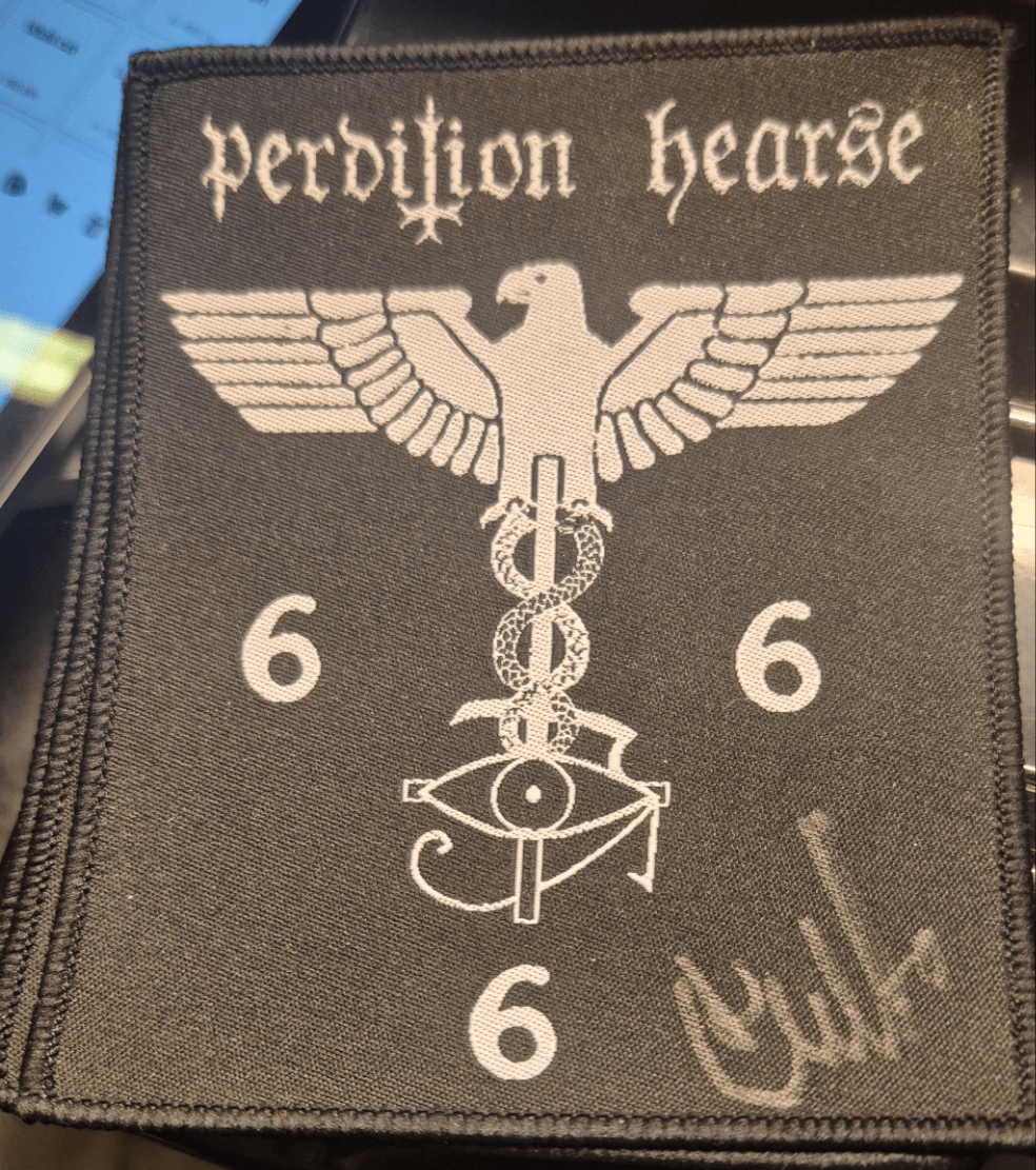 PERDITION HEARSE signed patch exclusive - BØR BØRSONS BRUKTHANDEL