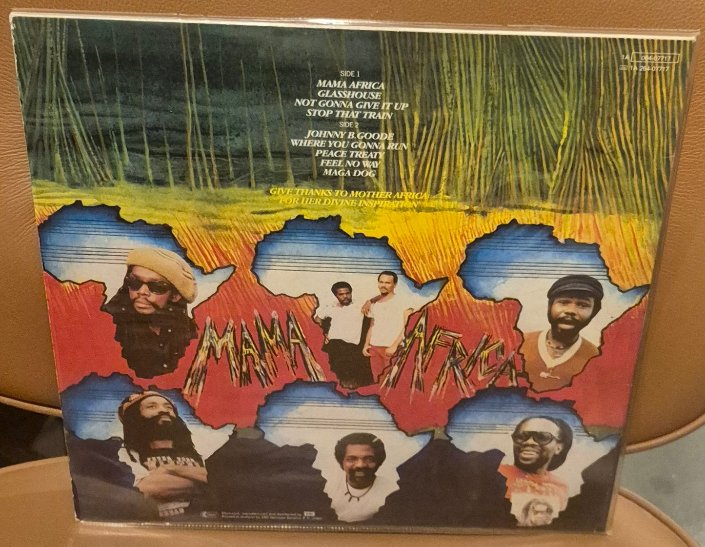 Peter Tosh - Mama Africa LP baksiden