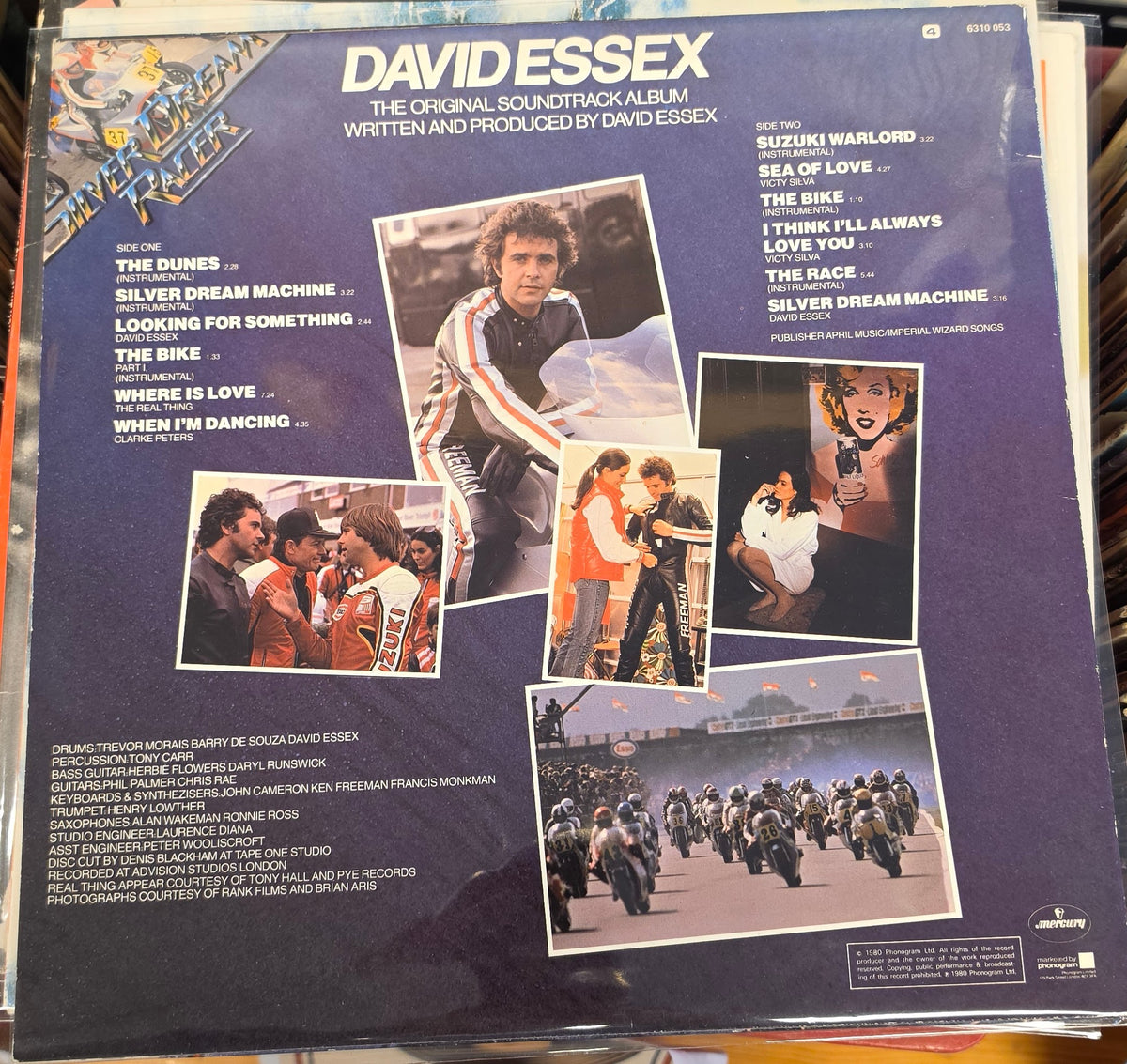 David Essex – Silver Dream Racer Soundtrack LP 1980 (M=VG+)