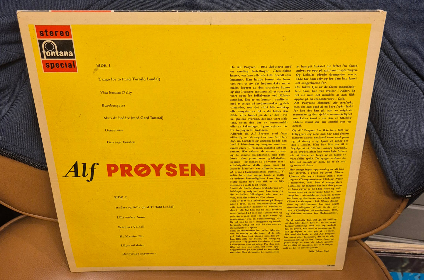 Alf Prøysen – Alf Prøysen (LP, Fontana Special)
