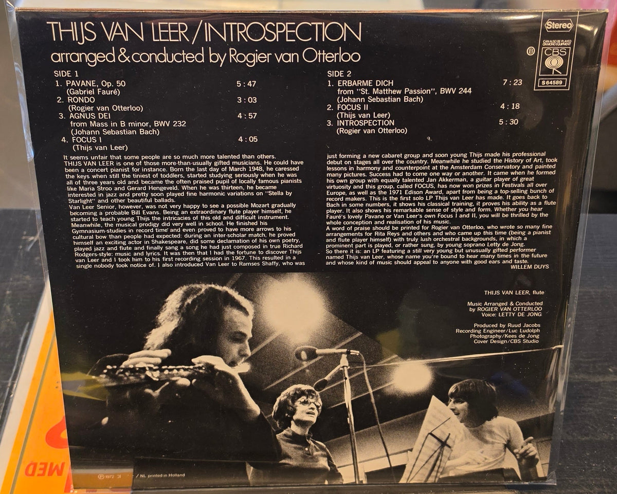 Thijs van Leer: Introspection (Vinyl LP, nederlandsk pressing, 1972)