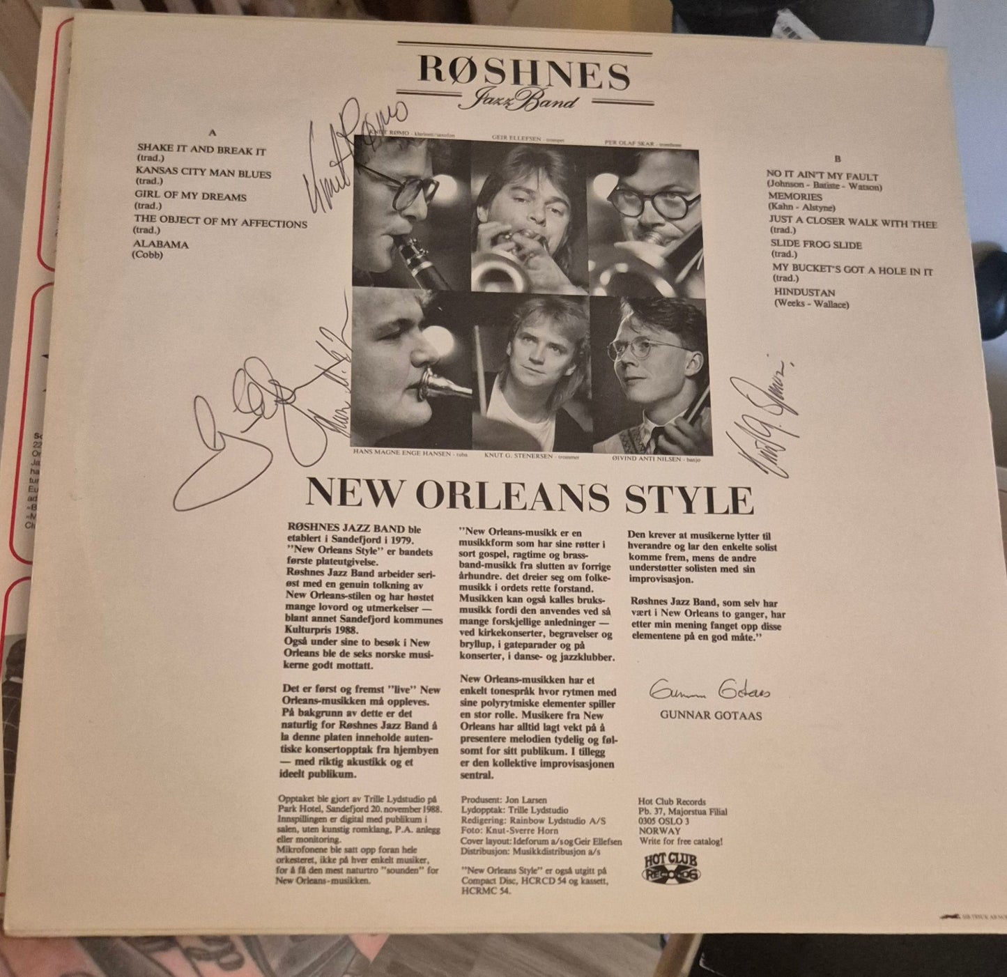 Røhsnes Jazz Band (Signert) - BØR BØRSONS BRUKTHANDEL