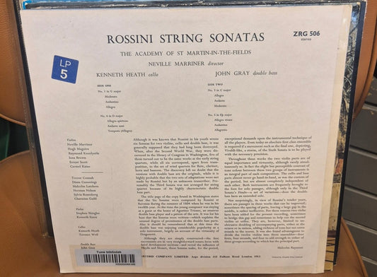 Rossini: String Sonatas - Neville Marriner / Academy of St Martin-in-the-Fields (Argo ZRG 506) - BØR BØRSONS BRUKTHANDEL
