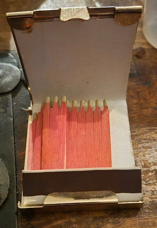 Vintage fyrstikketui med onyx - BØR BØRSONS BRUKTHANDEL