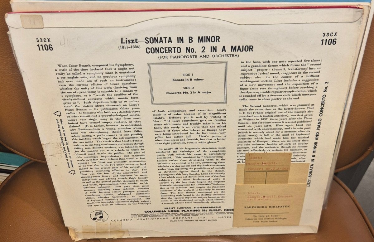 Witold Małcużyński - Liszt: Piano Concerto No. 2 / Sonata in B Minor (Vinyl) - BØR BØRSONS BRUKTHANDEL
