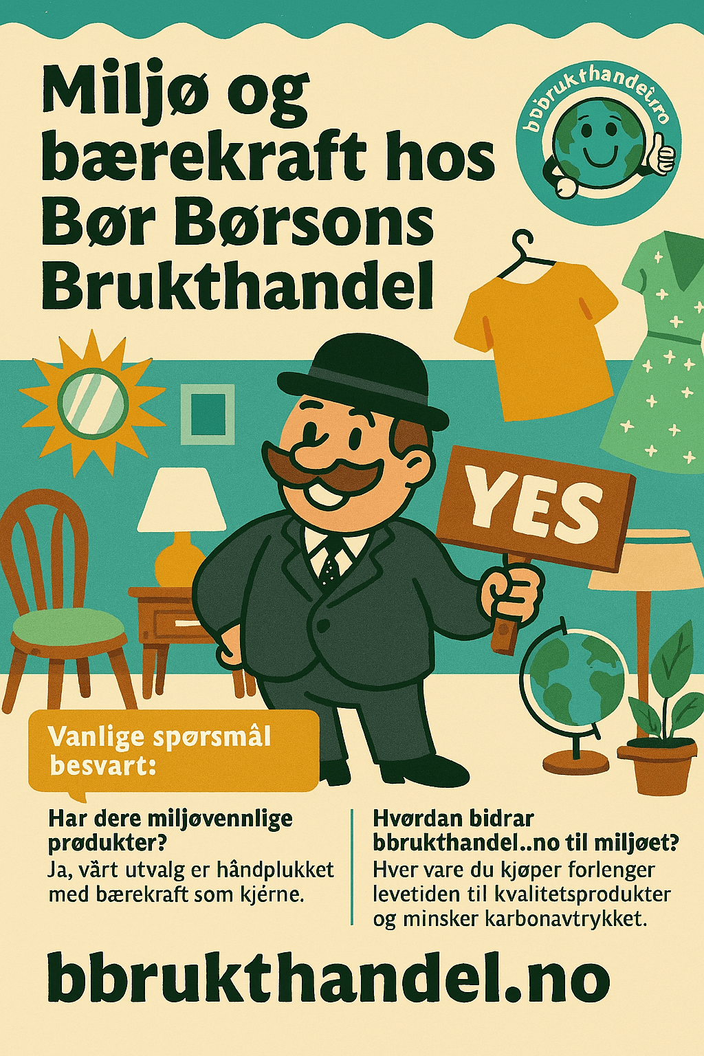 Miljø og bærekraft: Derfor er brukthandel hos Bør Børsons Brukthandel smart for planeten. - BØR BØRSONS BRUKTHANDEL