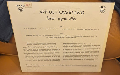 Arnulf Øverland – Leser egne dikt (10" Vinyl EP) - BØR BØRSONS BRUKTHANDEL
