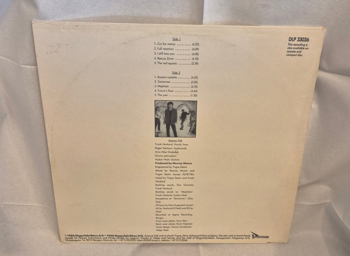 Avenue Talk - Cry For Mercy LP(M=VG) - BØR BØRSONS BRUKTHANDEL