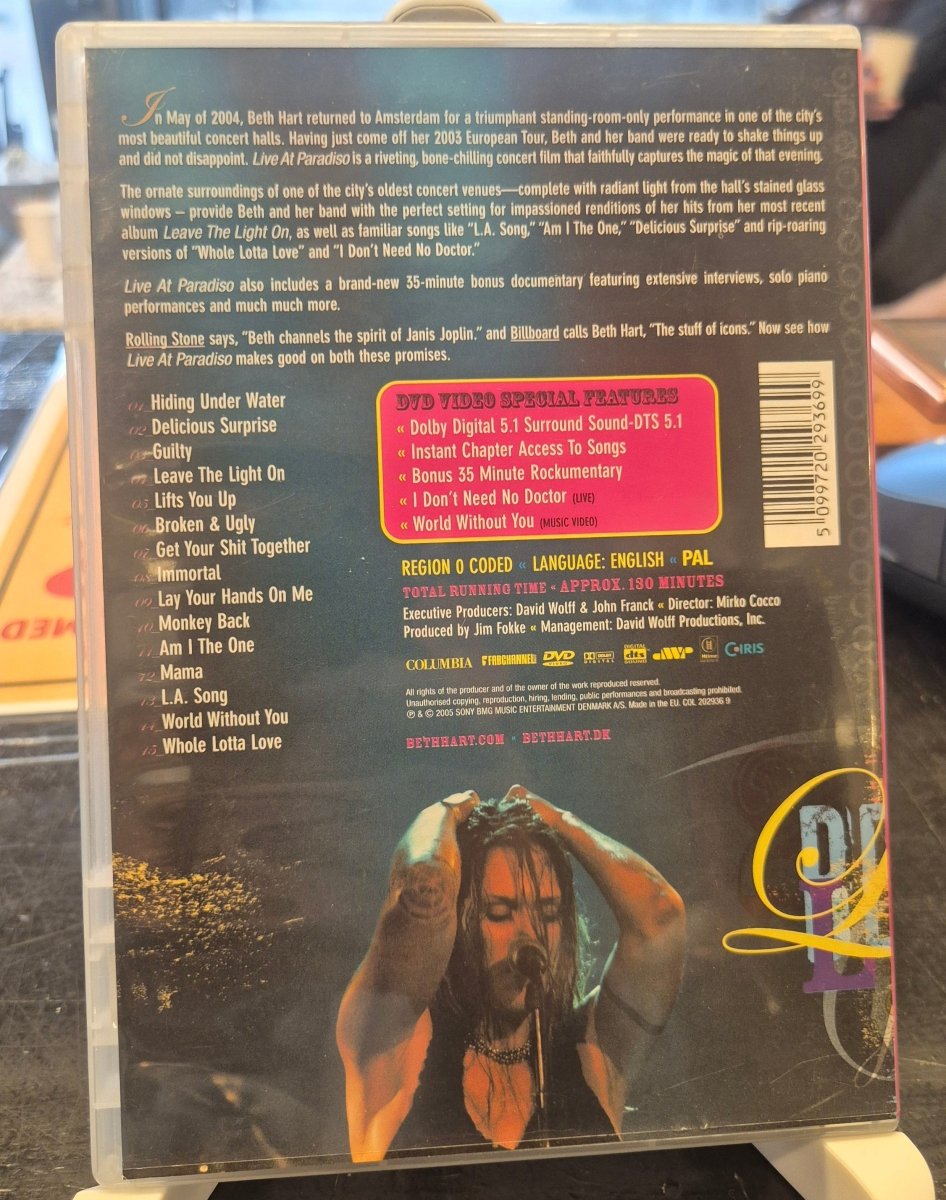 Beth Hart - Live at Paradiso (DVD) - BØR BØRSONS BRUKTHANDEL