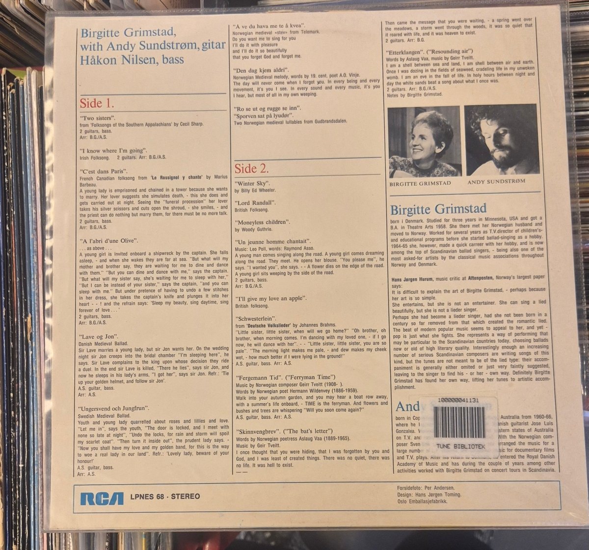 Birgitte Grimstad - Ballads Etcetera... (LP) - BØR BØRSONS BRUKTHANDEL