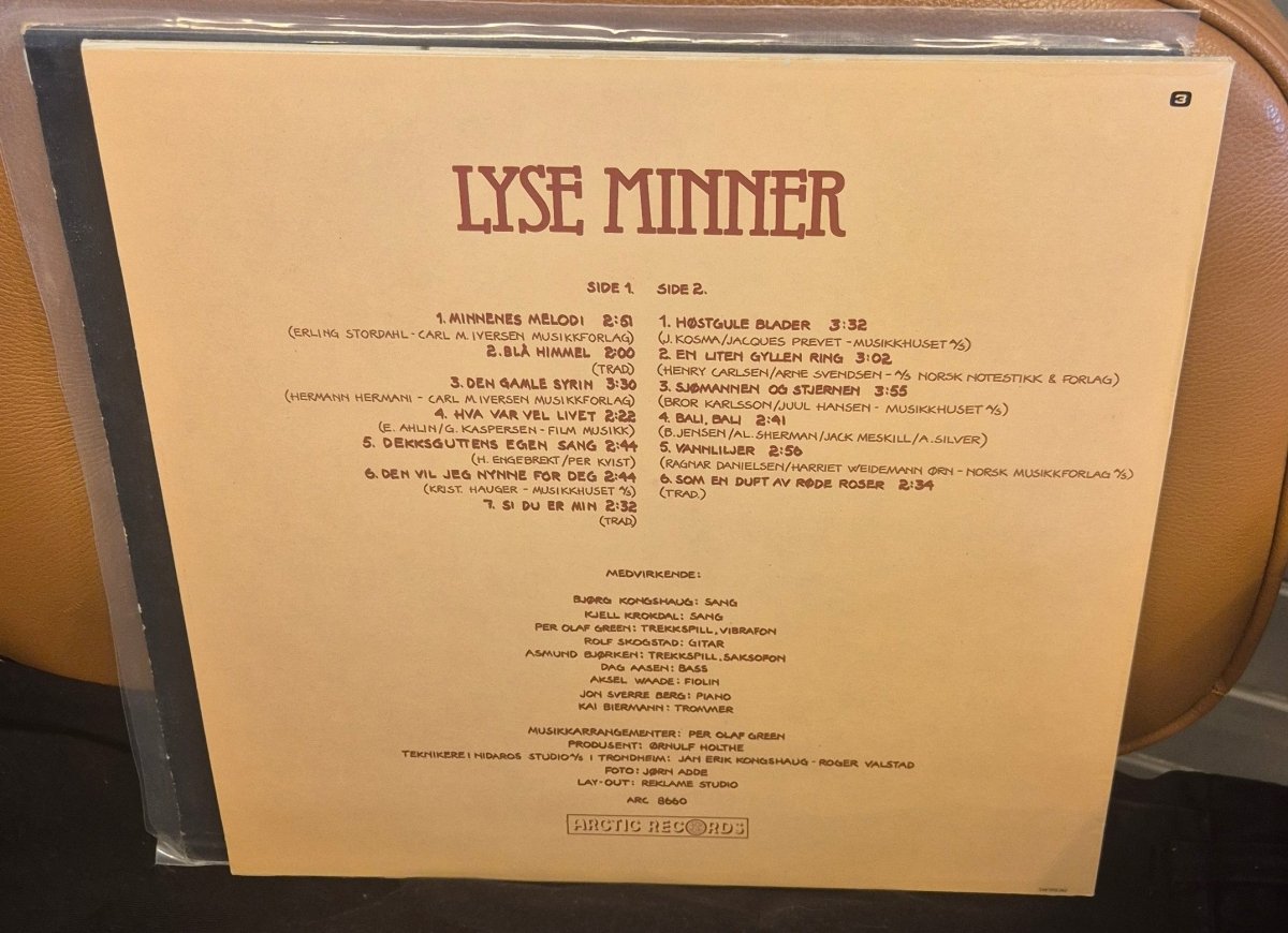 Bjørg og Kjell – Lyse Minner (Vinyl LP) - BØR BØRSONS BRUKTHANDEL
