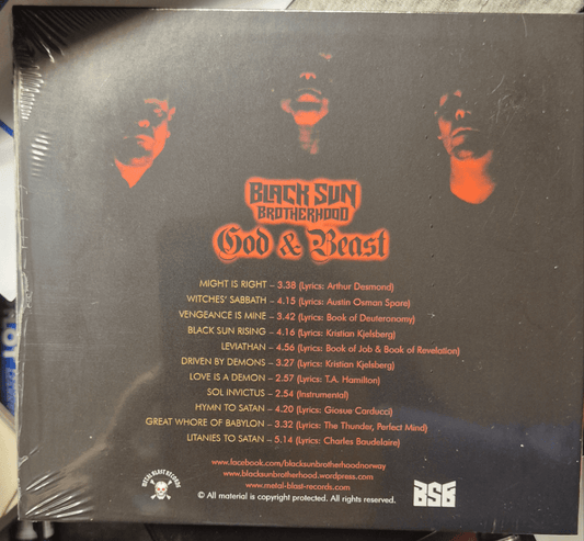 Black sun brotherhood - God & Beast cd - BØR BØRSONS BRUKTHANDEL