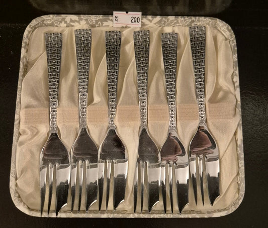 Dessertgafler sølvplett – 6 stk i eske - BØR BØRSONS BRUKTHANDEL