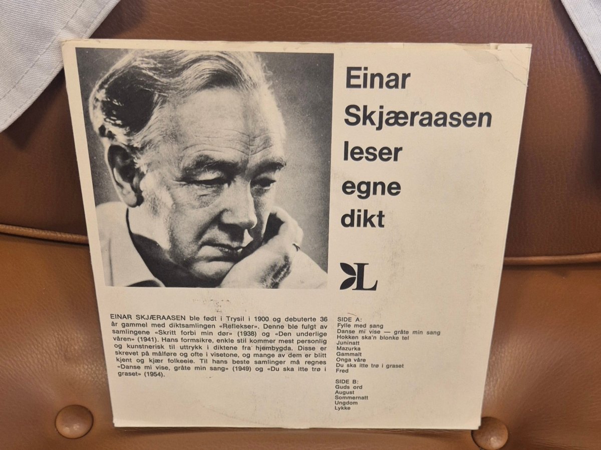 Einar Skjæraasen - Leser Egne Dikt (7" EP) - BØR BØRSONS BRUKTHANDEL
