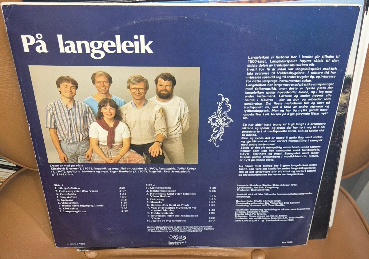 Elisabeth Kværne - På langeleik (LP) - BØR BØRSONS BRUKTHANDEL