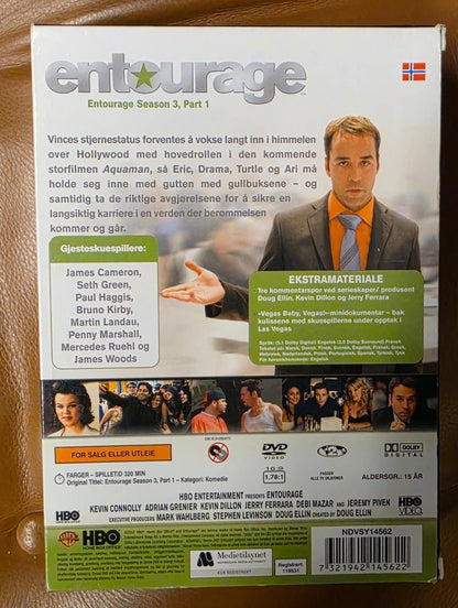 Entourage Sesong 3 del 1 DVD, HBO serien, norsk utgave - BØR BØRSONS BRUKTHANDEL