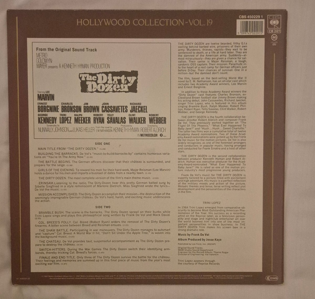 Frank De Vol - Hollywood Collection Vol.19: The Dirty Dozen (LP, 1987) - BØR BØRSONS BRUKTHANDEL