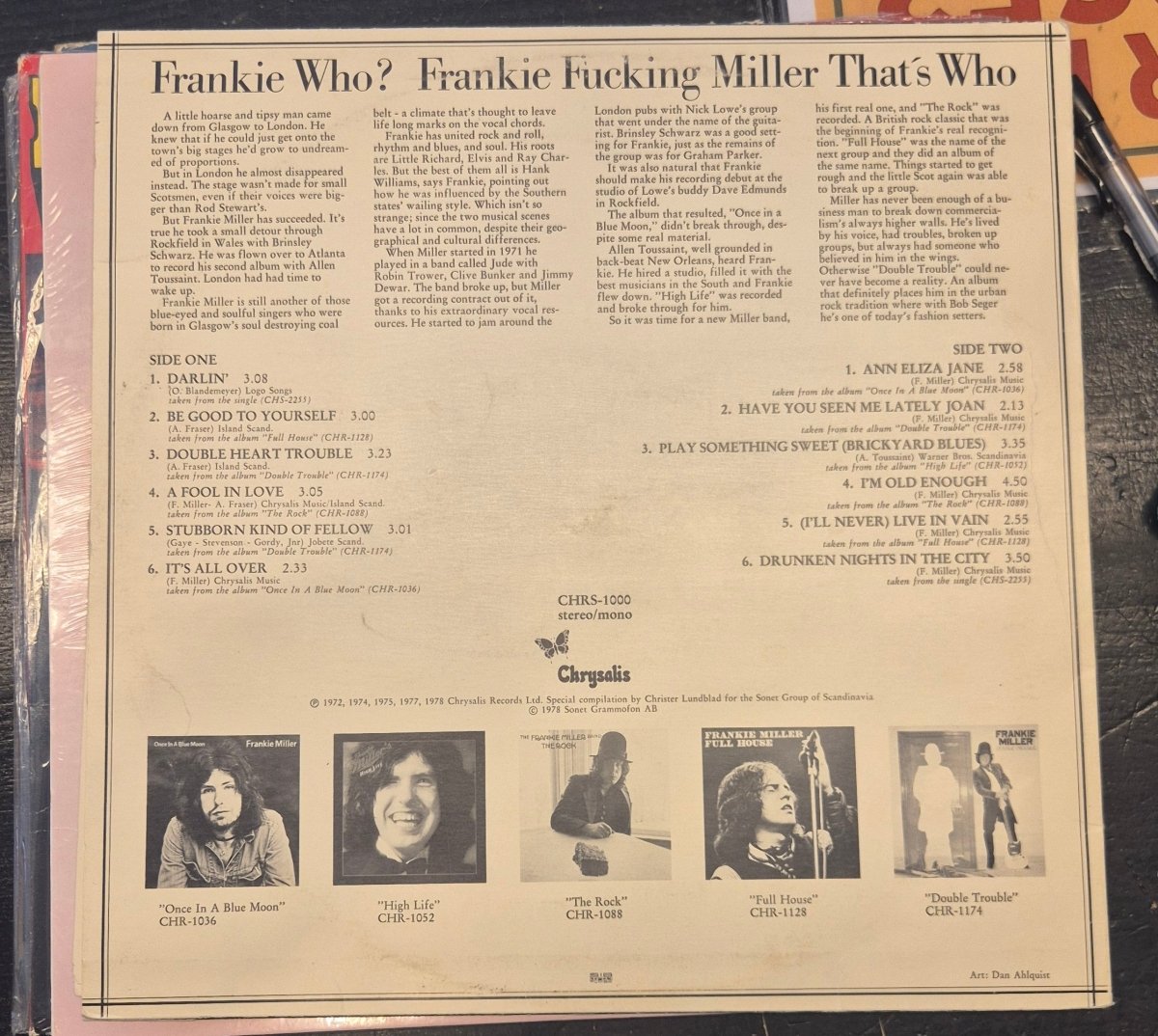 Frankie Miller - Frankie Who? Frankie Fucking Miller That's Who (LP) - BØR BØRSONS BRUKTHANDEL