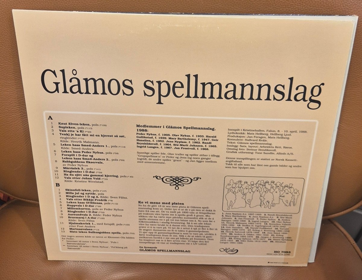 Glåmos spellmannslag - Liv laga! (LP) - BØR BØRSONS BRUKTHANDEL