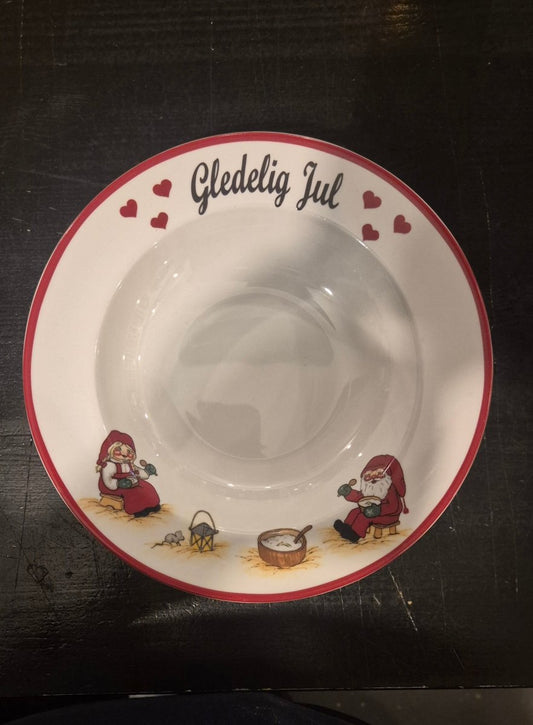 Gledelig Jul - dyp tallerken - BØR BØRSONS BRUKTHANDEL