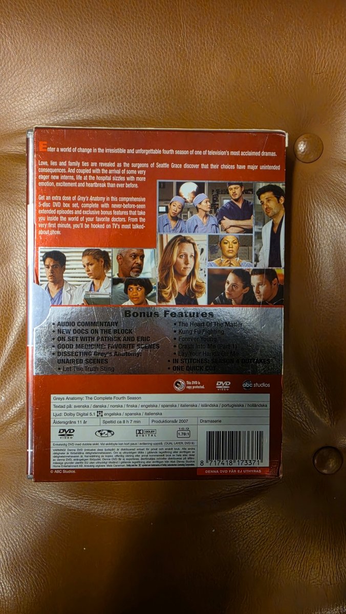 Grey's Anatomy Season Four DVD, Expanded, norsk utgave - BØR BØRSONS BRUKTHANDEL