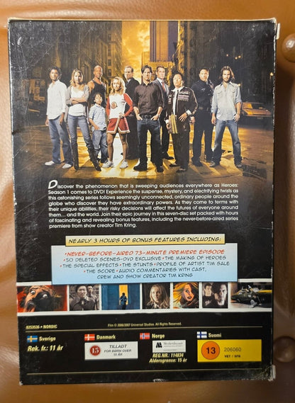Heroes Season 1 DVD, første sesong, norsk utgave, Universal - BØR BØRSONS BRUKTHANDEL