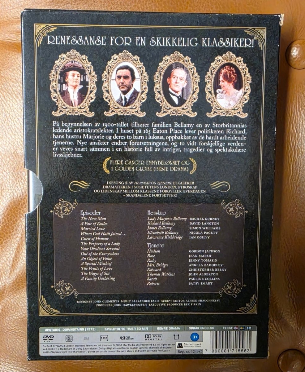 Herskap & Tjenere Sesong 2 DVD, 4 disc, norsk utgave - BØR BØRSONS BRUKTHANDEL