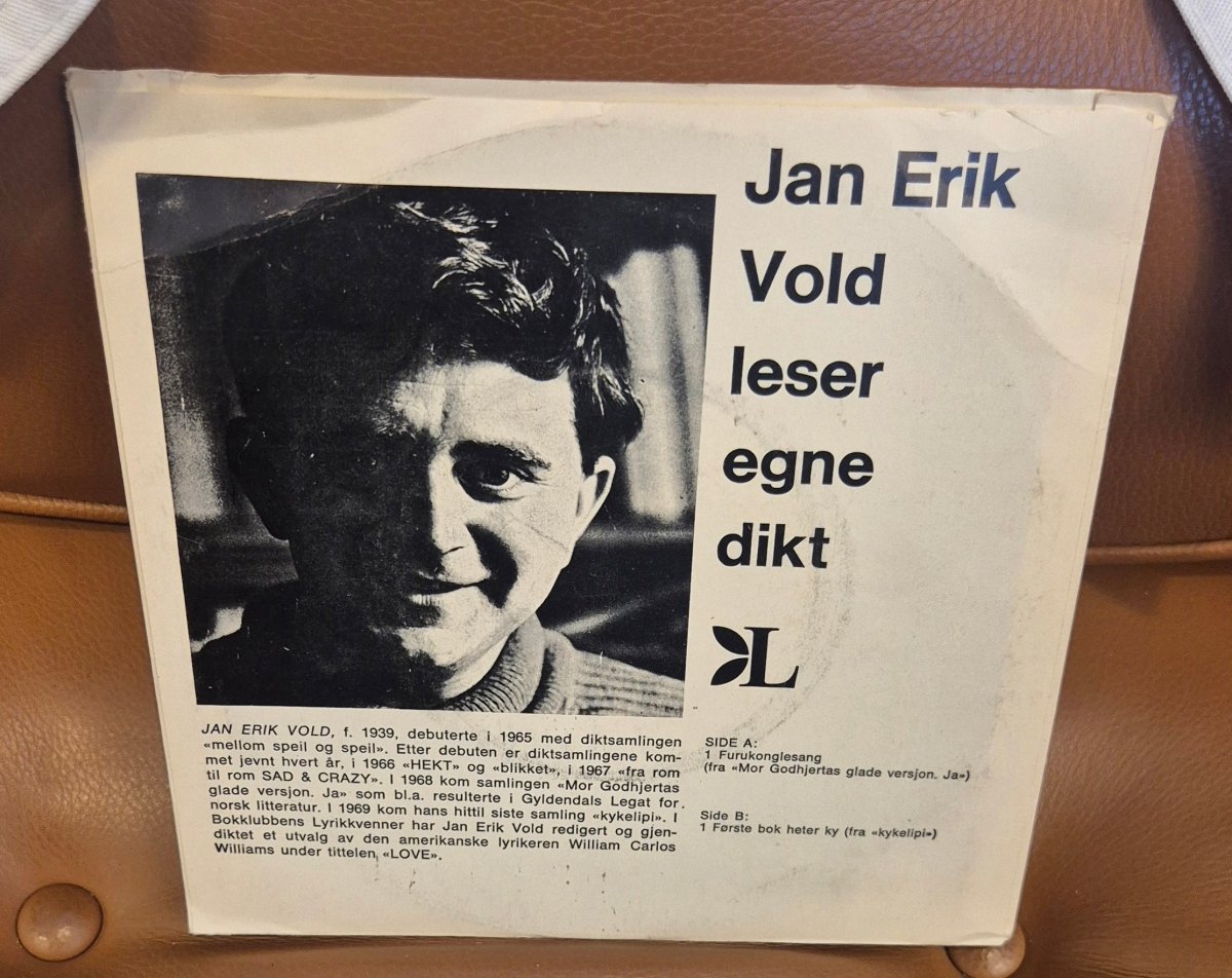 Jan Erik Vold - Jan Erik Vold Leser Egne Dikt (1970) - BØR BØRSONS BRUKTHANDEL