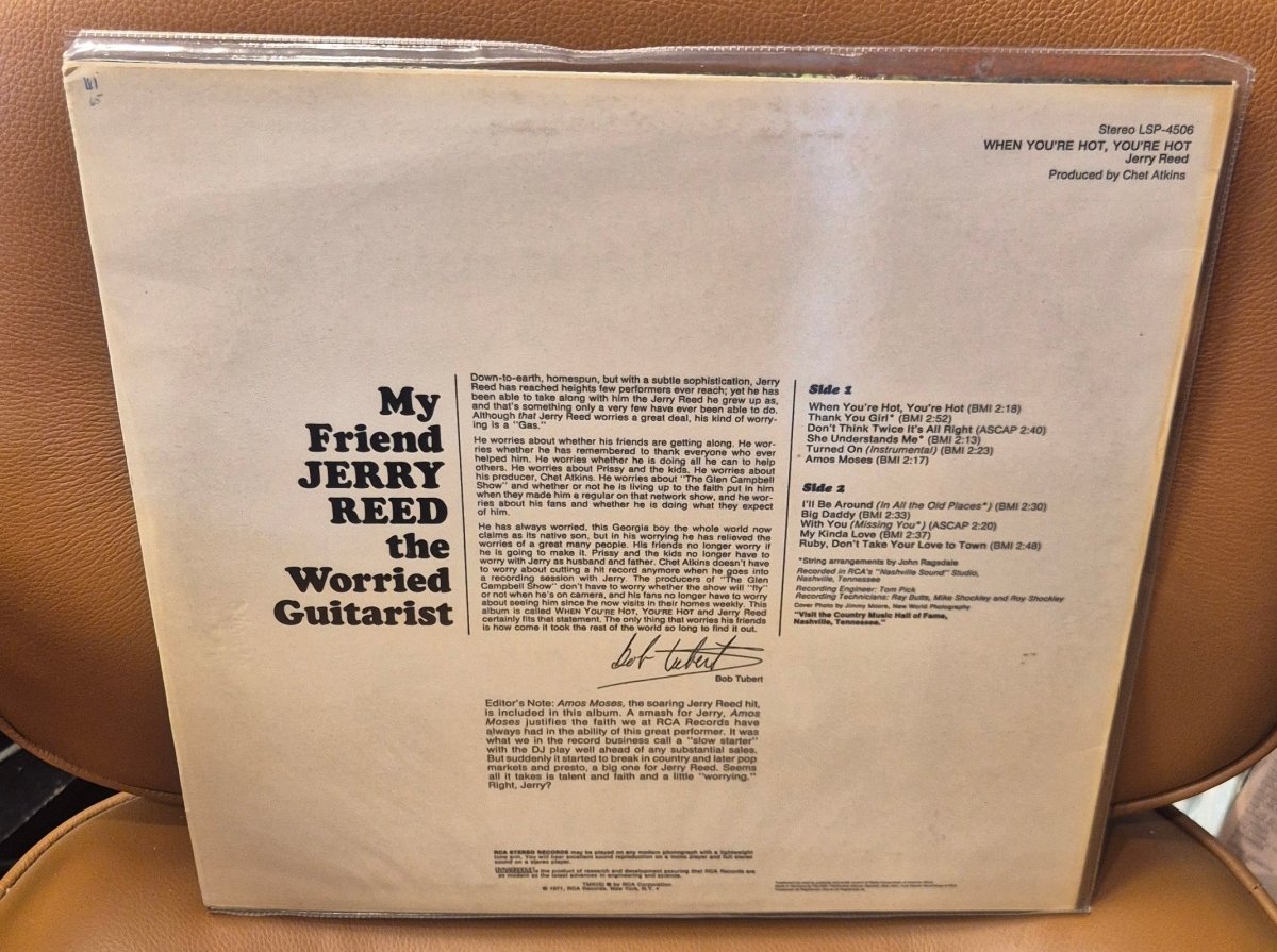 Jerry Reed - When You're Hot, You're Hot (Vinyl LP) - BØR BØRSONS BRUKTHANDEL