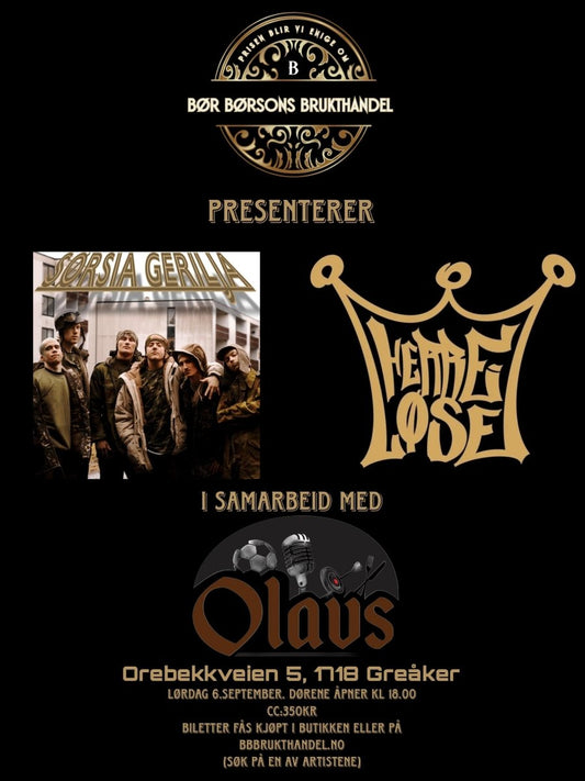 Konsert bilett 6/9 - 25 - BØR BØRSONS BRUKTHANDEL