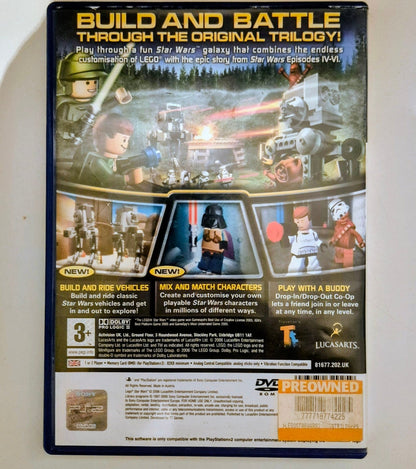 LEGO Star Wars II: The Original Trilogy til PlayStation 2 – bakside