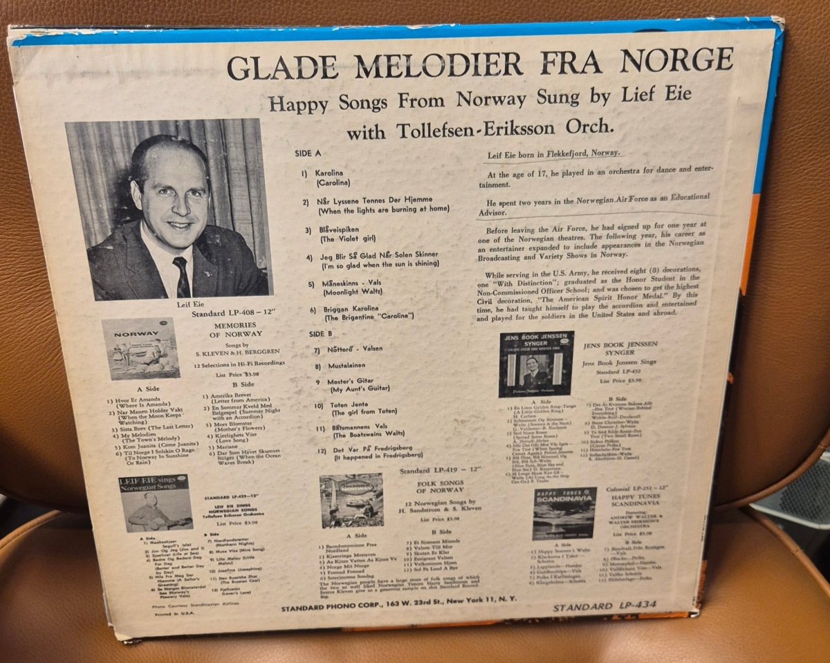 Leif Eie - Glade Melodier Fra Norge - BØR BØRSONS BRUKTHANDEL