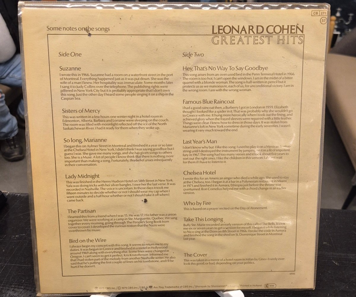 Leonard Cohen Greatest Hits - BØR BØRSONS BRUKTHANDEL