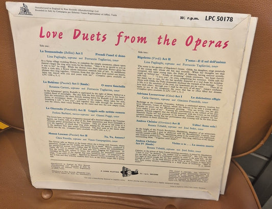 Love Duets from the Operas (Cetra LPC 50178) - BØR BØRSONS BRUKTHANDEL