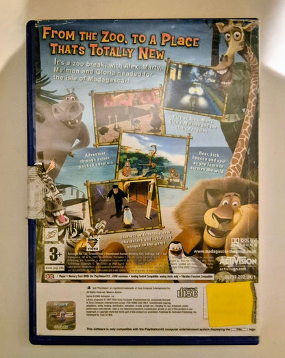 Madagascar til PlayStation 2 – bakside