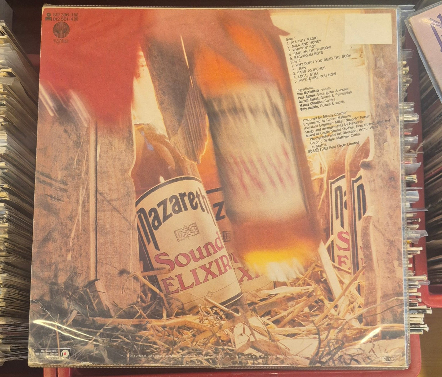 Nazareth Sound Elixir LP back cover