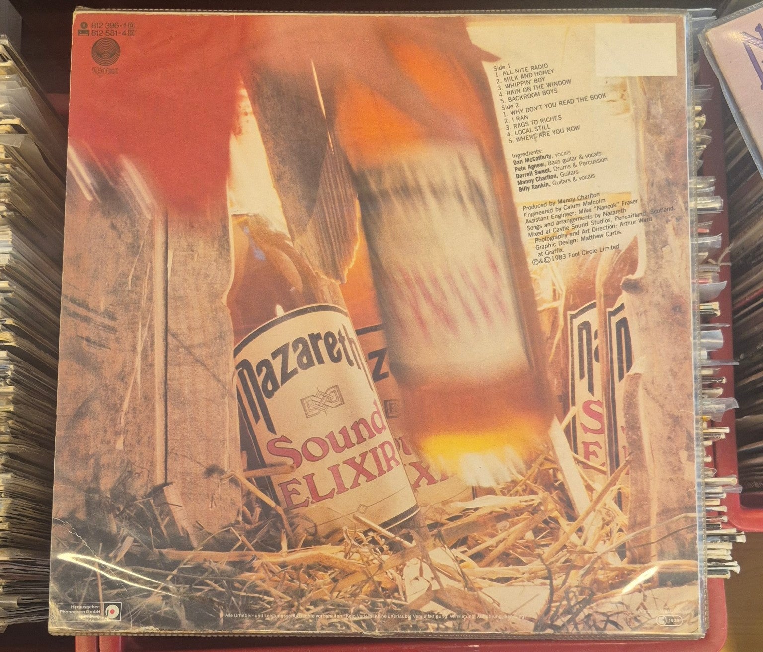 Nazareth Sound Elixir LP back cover