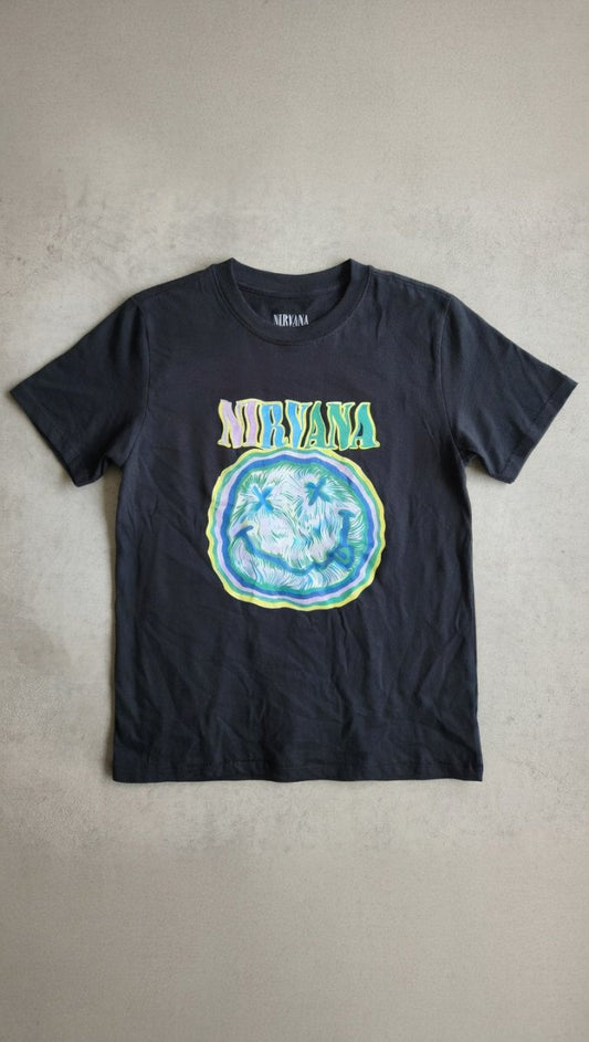 Nirvana Smiley T-skjorte (NY) - BØR BØRSONS BRUKTHANDEL