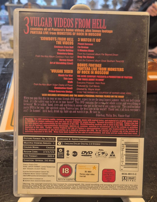 Pantera - 3 Vulgar Videos from Hell - BØR BØRSONS BRUKTHANDEL