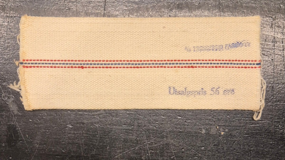 Parafinveke – Vintage tekstilveke med fargestripe - BØR BØRSONS BRUKTHANDEL