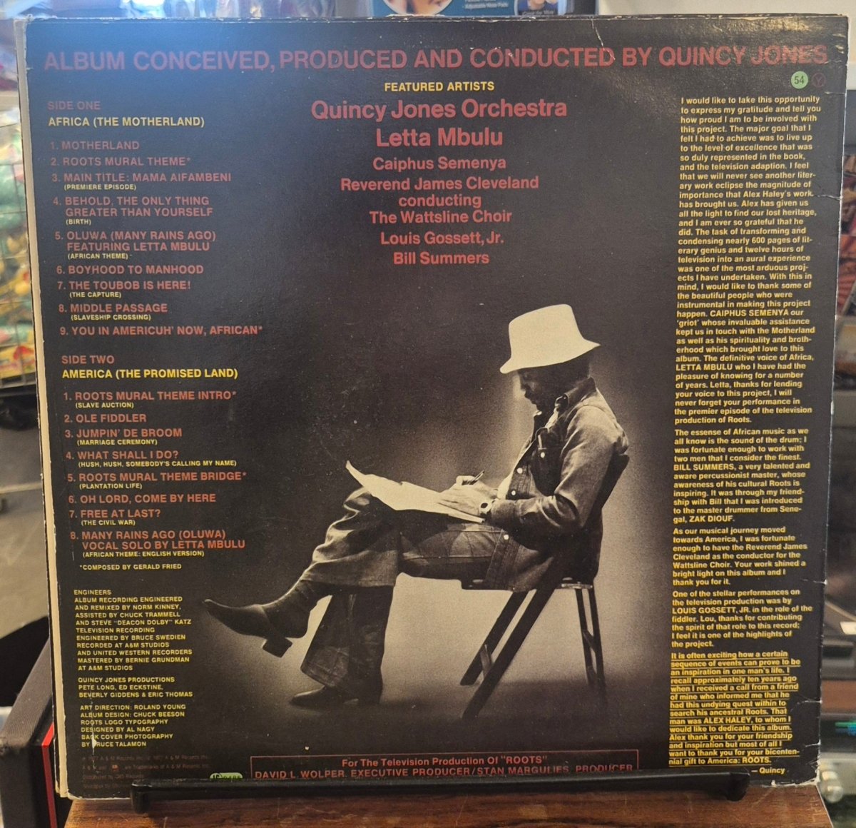 Quincy Jones - Roots (The Saga Of An American Family) Vinyl LP - BØR BØRSONS BRUKTHANDEL